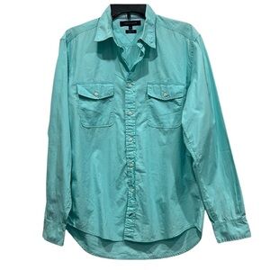 Tommy Hilfiger Men regular fit Teal Button-Up Shirt size M